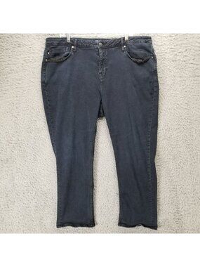 Vigoss Jeans Womens Size Plus 24 Black Marley Stretch Denim Skinny